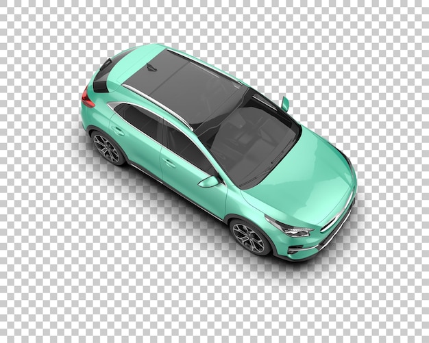 Ilustración de renderización 3D de automóviles realistas aislados en el fondo
