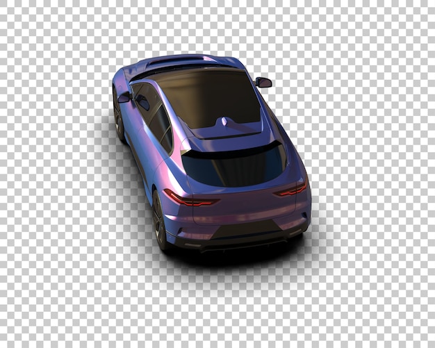 Ilustración de renderización 3D de automóviles realistas aislados en el fondo