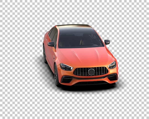 Ilustración de renderización 3D de automóviles realistas aislados en el fondo