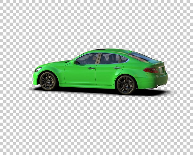Ilustración de renderización 3D de automóviles realistas aislados en el fondo
