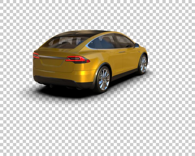 Ilustración de renderización 3D de automóviles realistas aislados en el fondo