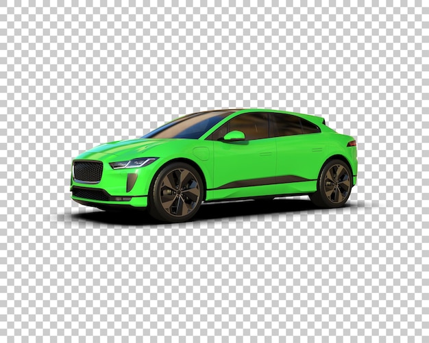 Ilustración de renderización 3D de automóviles realistas aislados en el fondo