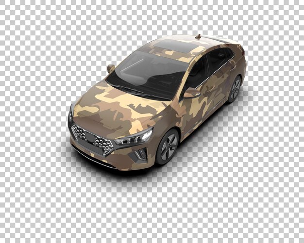 Ilustración de renderización 3D de automóviles realistas aislados en el fondo