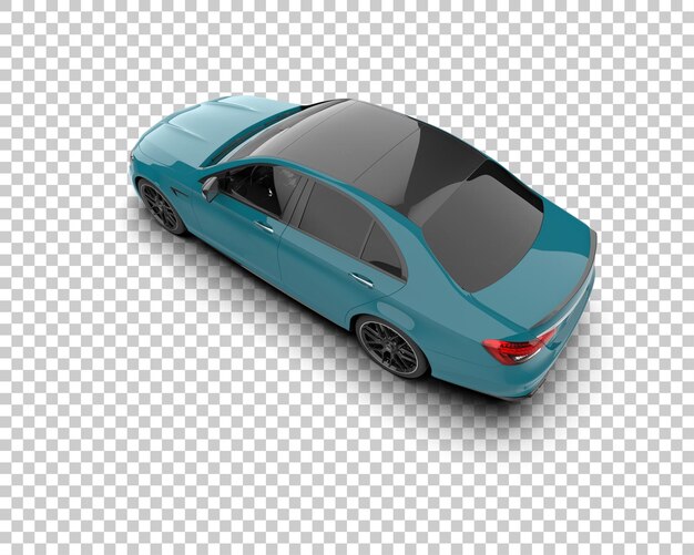 Ilustración de renderización 3D de automóviles realistas aislados en el fondo