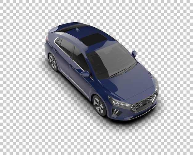 Ilustración de renderización 3D de automóviles realistas aislados en el fondo