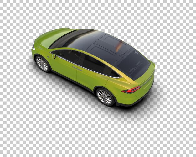 Ilustración de renderización 3D de automóviles realistas aislados en el fondo
