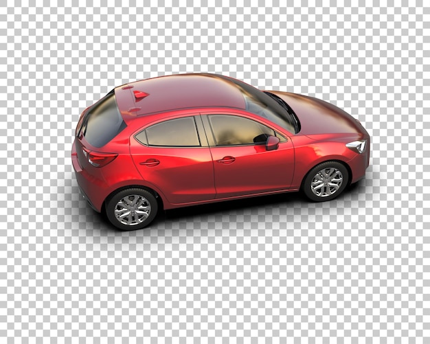Ilustración de renderización 3D de automóviles realistas aislados en el fondo