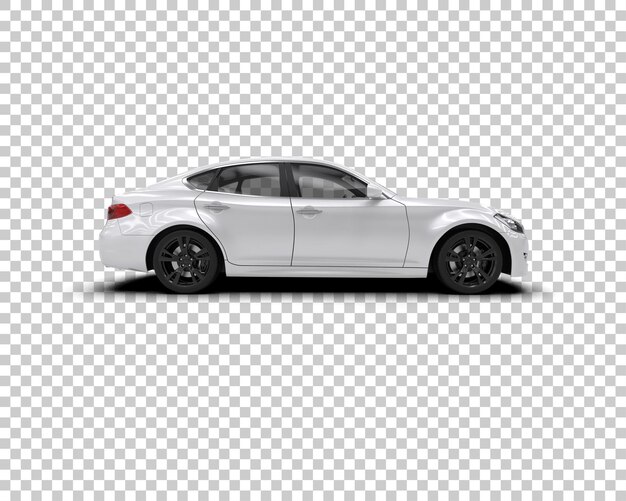 Ilustración de renderización 3D de automóviles realistas aislados en el fondo