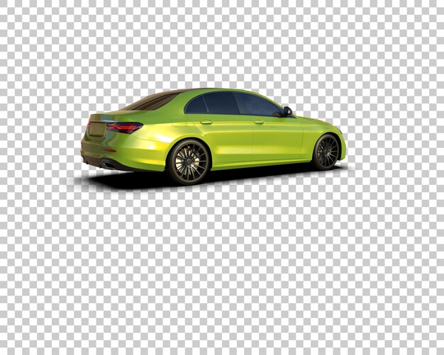 Ilustración de renderización 3D de automóviles realistas aislados en el fondo