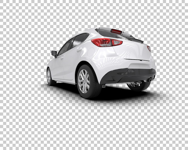 Ilustración de renderización 3D de automóviles realistas aislados en el fondo