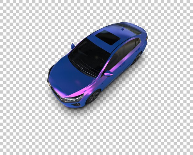 Ilustración de renderización 3D de automóviles realistas aislados en el fondo