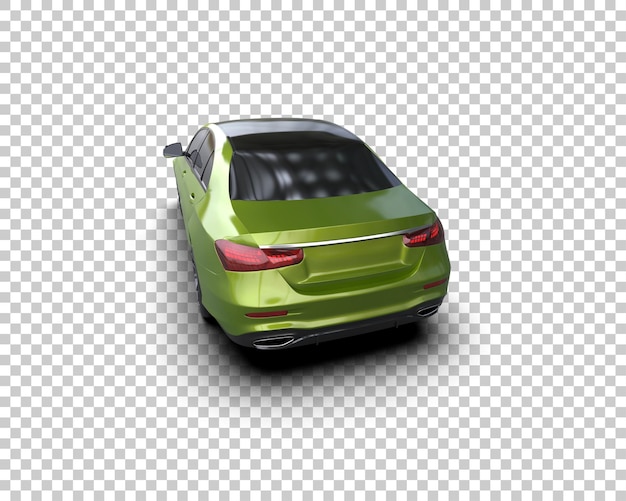 Ilustración de renderización 3D de automóviles realistas aislados en el fondo