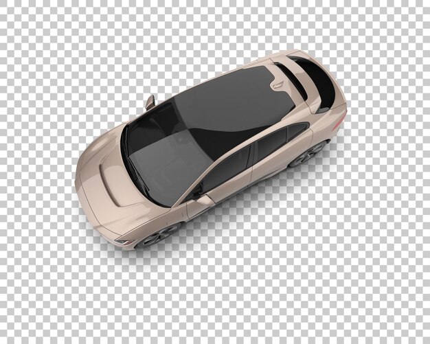 Ilustración de renderización 3D de automóviles realistas aislados en el fondo