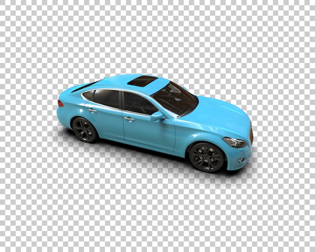 Ilustración de renderización 3D de automóviles realistas aislados en el fondo