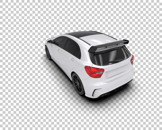 Ilustración de renderización 3D de automóviles realistas aislados en el fondo