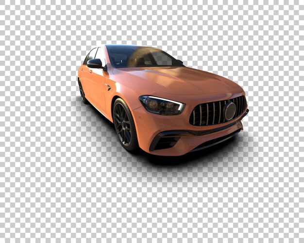 Ilustración de renderización 3D de automóviles realistas aislados en el fondo