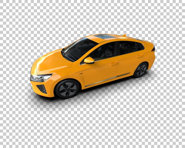 Ilustración de renderización 3D de automóviles realistas aislados en el fondo