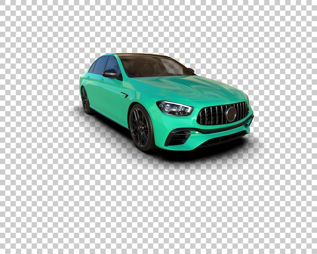 Ilustración de renderización 3D de automóviles realistas aislados en el fondo