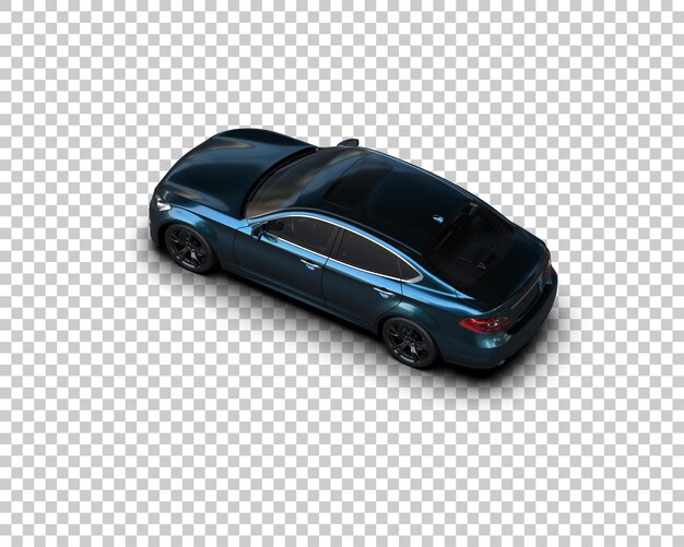 Ilustración de renderización 3D de automóviles realistas aislados en el fondo