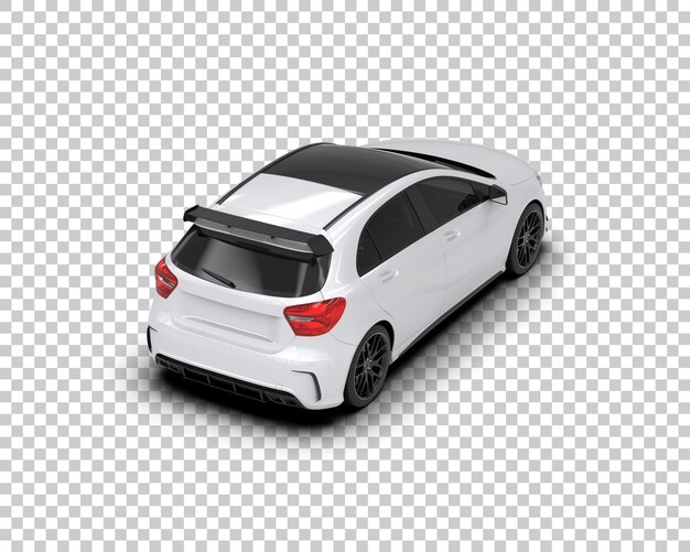 Ilustración de renderización 3D de automóviles realistas aislados en el fondo