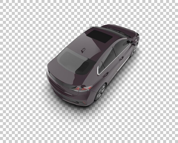 Ilustración de renderización 3D de automóviles realistas aislados en el fondo