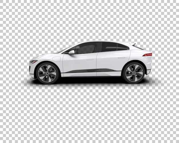 Ilustración de renderización 3D de automóviles realistas aislados en el fondo