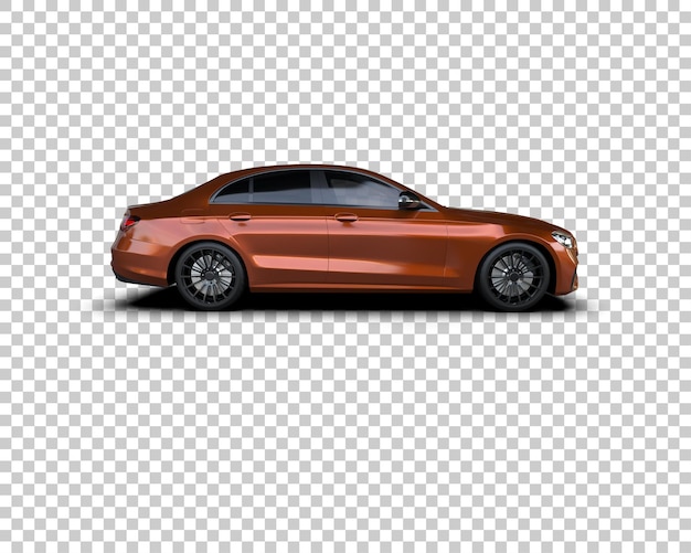 Ilustración de renderización 3D de automóviles realistas aislados en el fondo