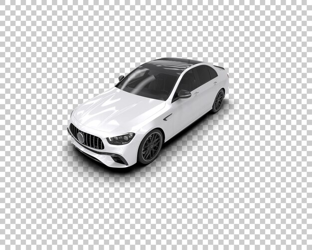Ilustración de renderización 3D de automóviles realistas aislados en el fondo