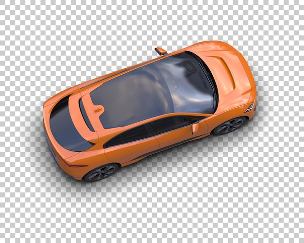 Ilustración de renderización 3D de automóviles realistas aislados en el fondo