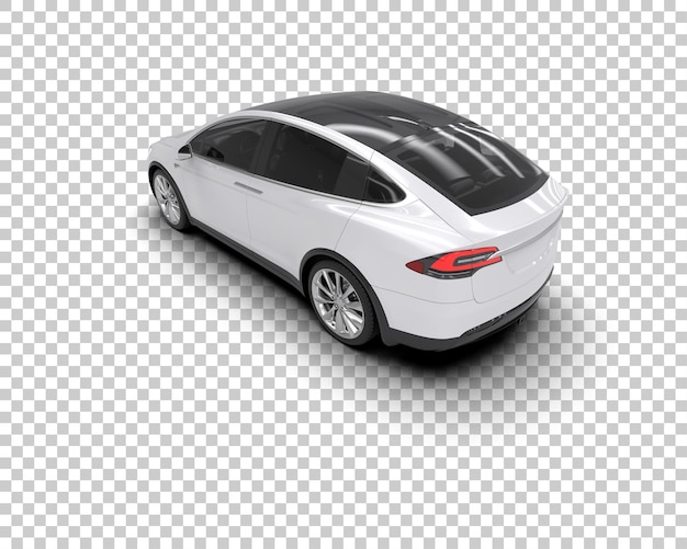 Ilustración de renderización 3D de automóviles realistas aislados en el fondo