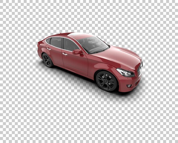 Ilustración de renderización 3D de automóviles realistas aislados en el fondo