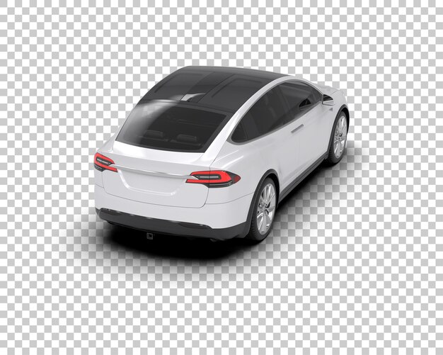Ilustración de renderización 3D de automóviles realistas aislados en el fondo