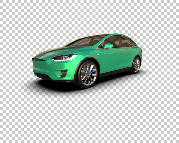 Ilustración de renderización 3D de automóviles realistas aislados en el fondo