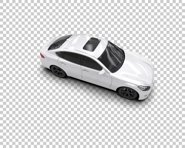 Ilustración de renderización 3D de automóviles realistas aislados en el fondo