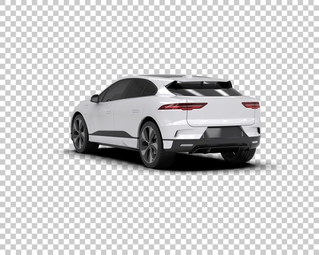 Ilustración de renderización 3D de automóviles realistas aislados en el fondo
