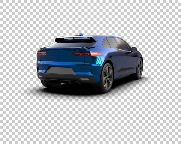 Ilustración de renderización 3D de automóviles realistas aislados en el fondo