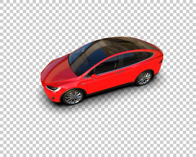 Ilustración de renderización 3D de automóviles realistas aislados en el fondo