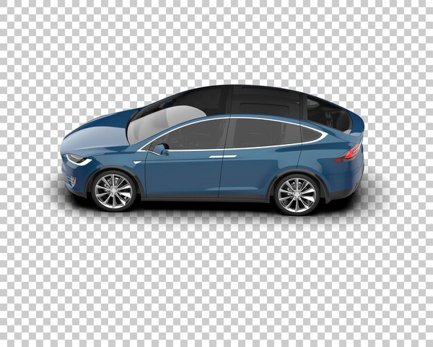 Ilustración de renderización 3D de automóviles realistas aislados en el fondo