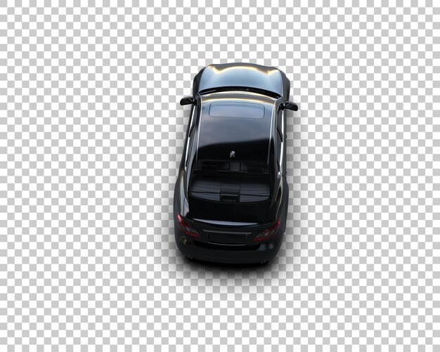 Ilustración de renderización 3D de automóviles realistas aislados en el fondo
