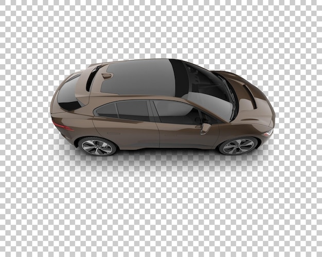Ilustración de renderización 3D de automóviles realistas aislados en el fondo