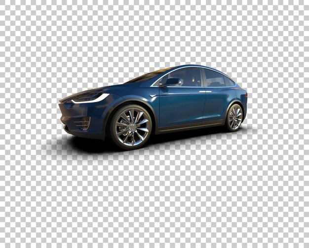 Ilustración de renderización 3D de automóviles realistas aislados en el fondo