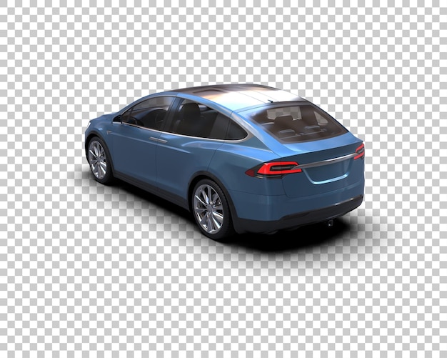 Ilustración de renderización 3D de automóviles realistas aislados en el fondo
