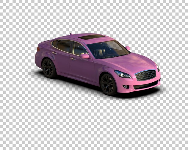 Ilustración de renderización 3D de automóviles realistas aislados en el fondo