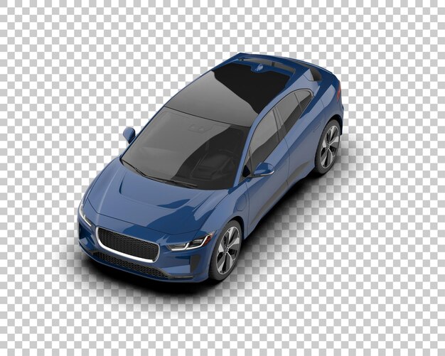Ilustración de renderización 3D de automóviles realistas aislados en el fondo