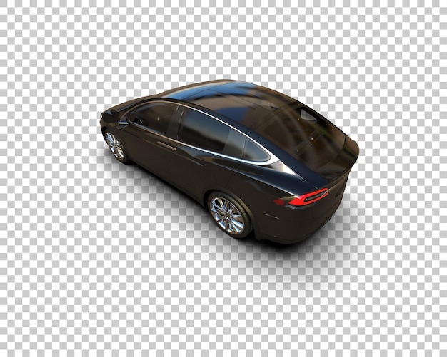 Ilustración de renderización 3D de automóviles realistas aislados en el fondo