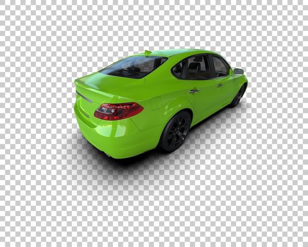 Ilustración de renderización 3D de automóviles realistas aislados en el fondo