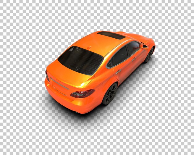 Ilustración de renderización 3D de automóviles realistas aislados en el fondo