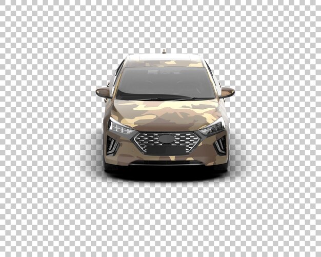 Ilustración de renderización 3D de automóviles realistas aislados en el fondo