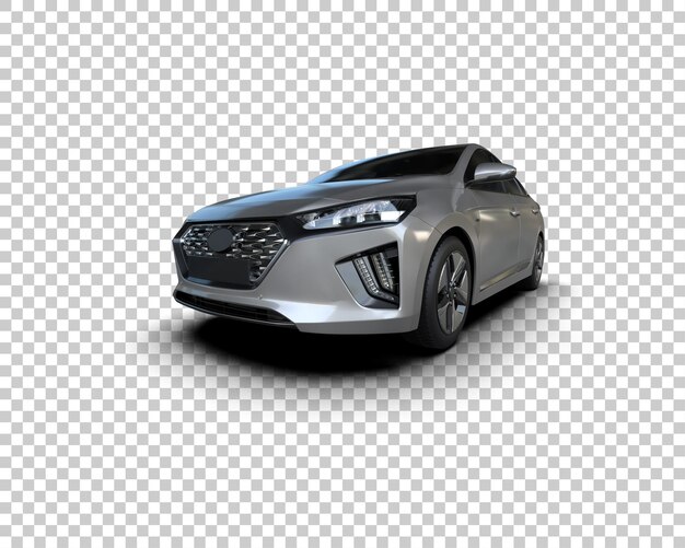 Ilustración de renderización 3D de automóviles realistas aislados en el fondo