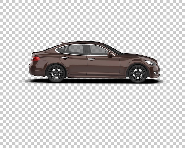 Ilustración de renderización 3D de automóviles realistas aislados en el fondo
